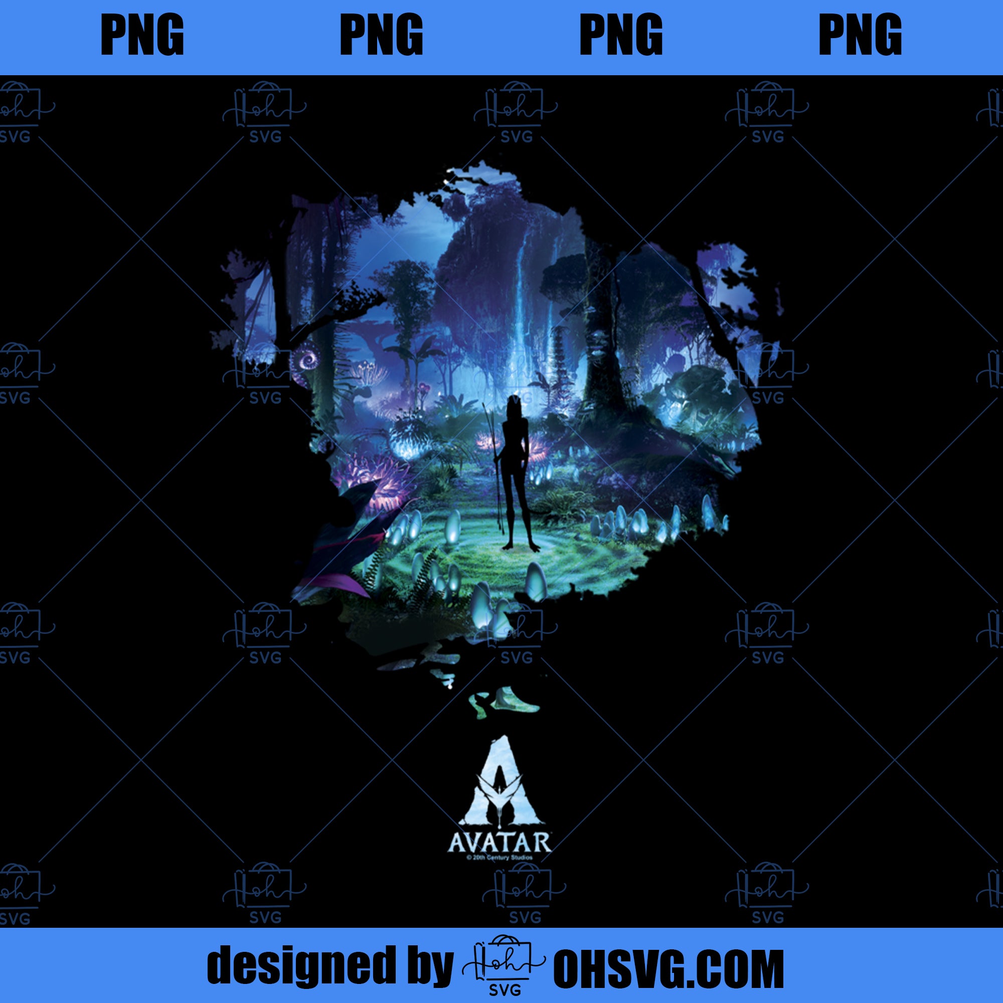 Avatar Pandora At Night Movie Poster  PNG, Movies PNG, Avatar PNG