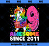 Awesome Since 2011 Flossing Unicorn Tutu 9th Birthday Gift PNG, Magic Unicorn PNG, Unicorn PNG