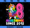 Awesome Since 2012 Flossing Unicorn Tutu 8th Birthday Gift PNG, Magic Unicorn PNG, Unicorn PNG