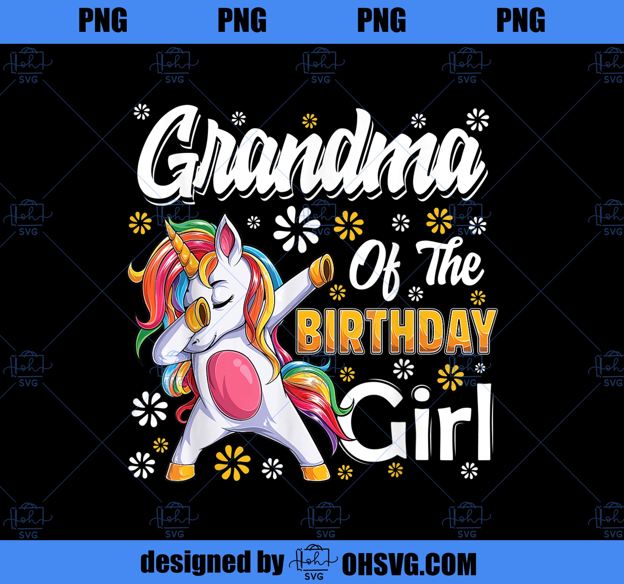 Awesome dabbing unicorn birthday Grandma Family Matching PNG, Magic Unicorn PNG, Unicorn PNG