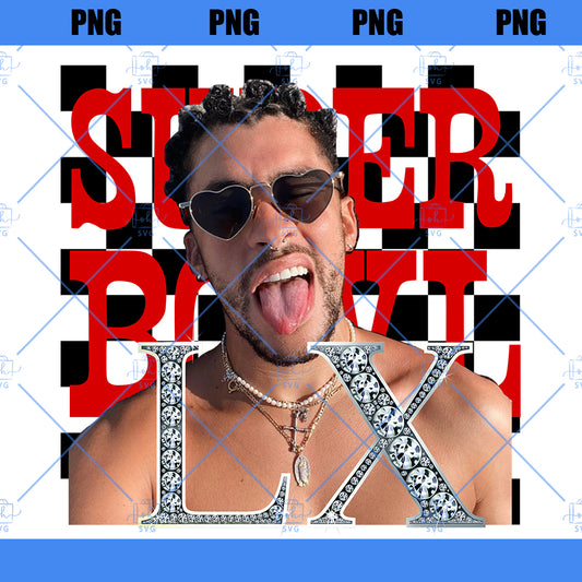 Bad Bunny LX Super Bowl PNG,  Benito Bunny Halftime Show 2026 PNG