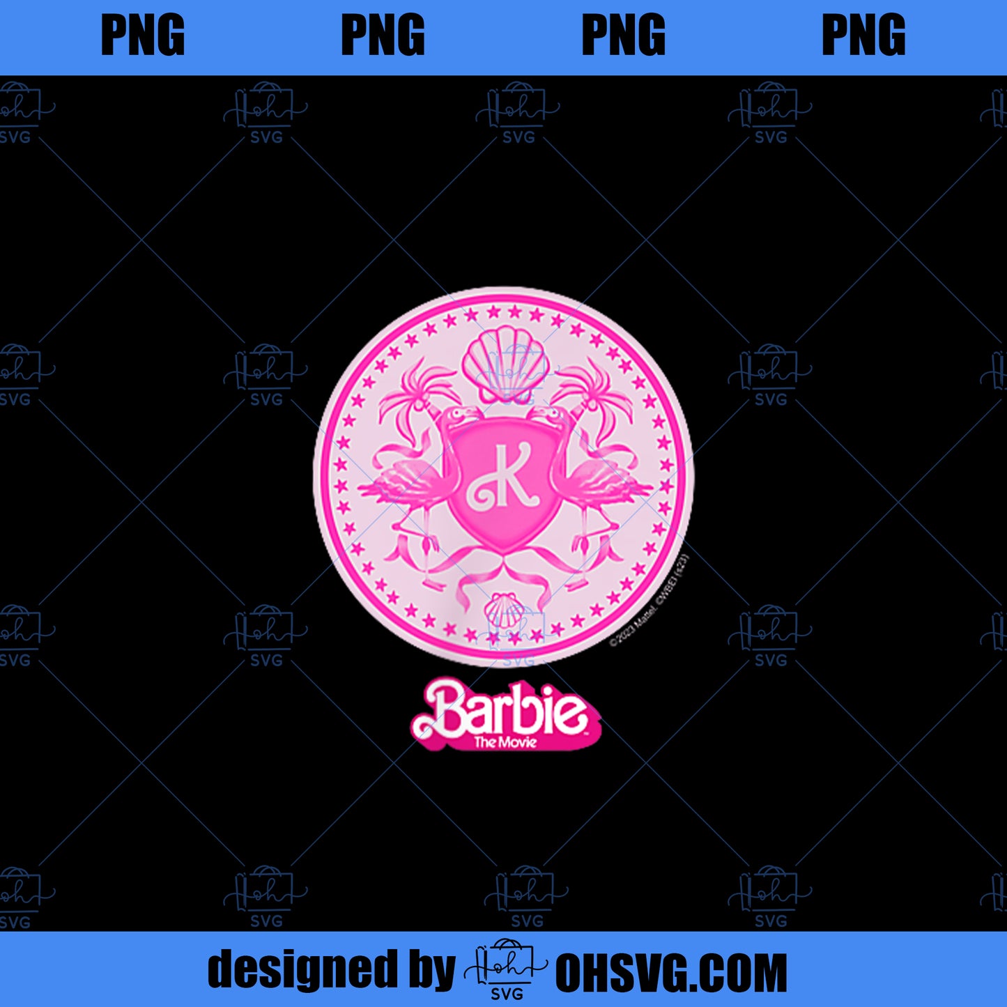Barbie The Movie Ken Flamingo Badge PNG, Movies PNG, Barbie PNG