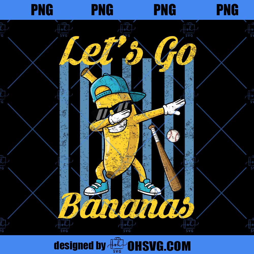 Baseball Let's Go Bananas PNG, Baseball PNG