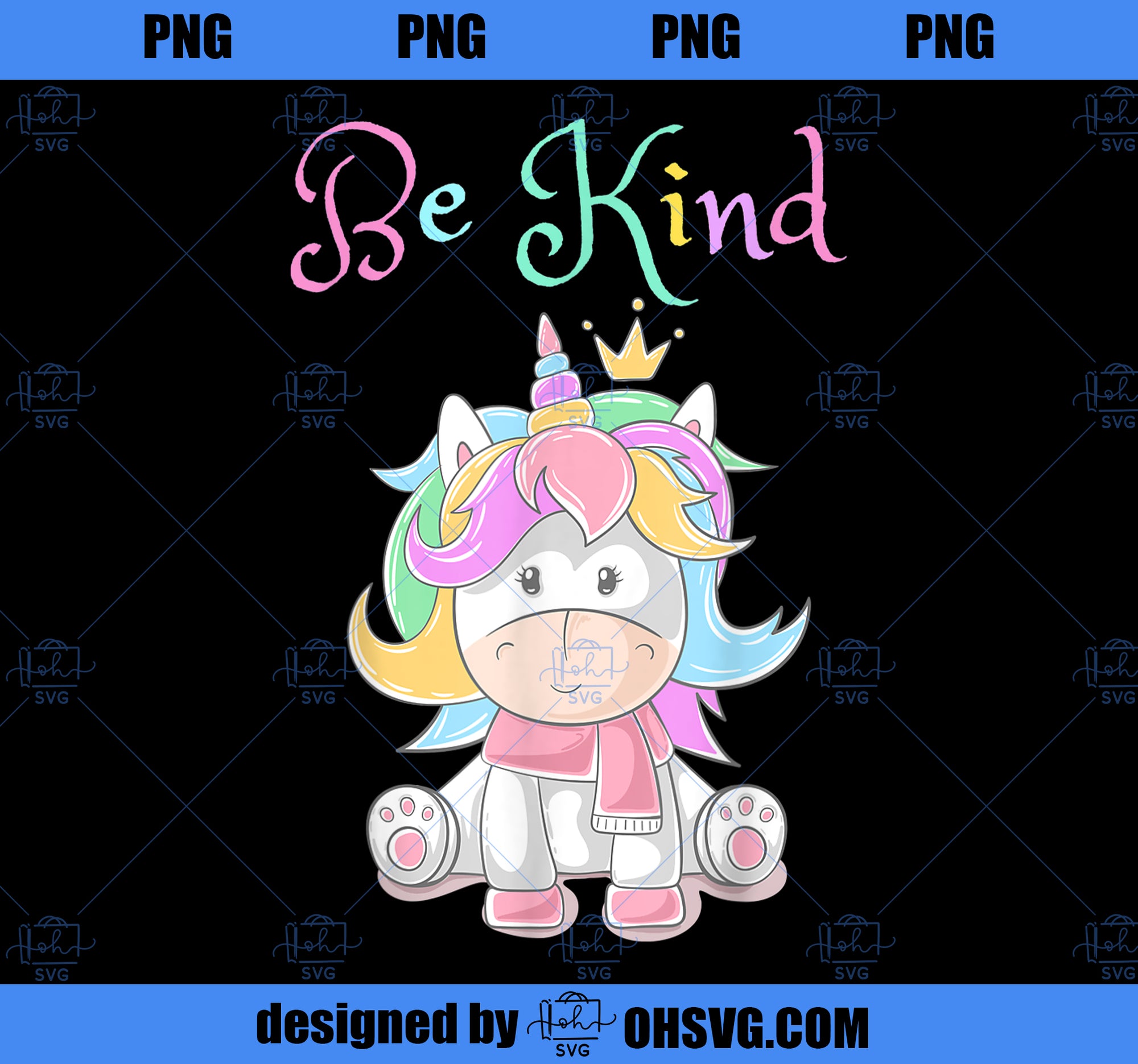 Be Kind Unicorn Shirt for Girls, Rainbow Unicorn Be Kind PNG, Magic Unicorn PNG, Unicorn PNG