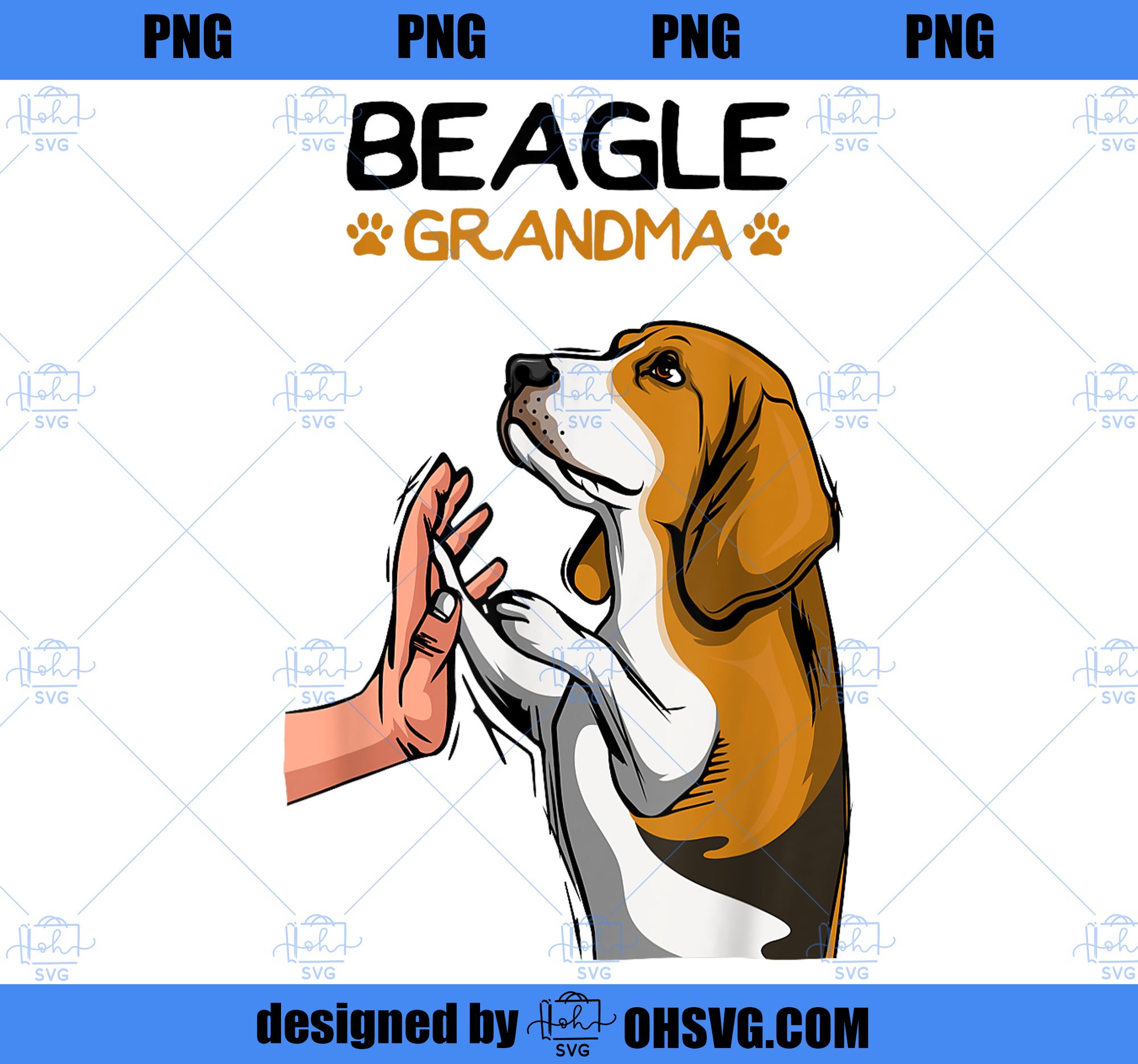 Beagle Grandma Dog Mom Grandmother Mother´s Day PNG, Mom PNG, Mothers Day PNG