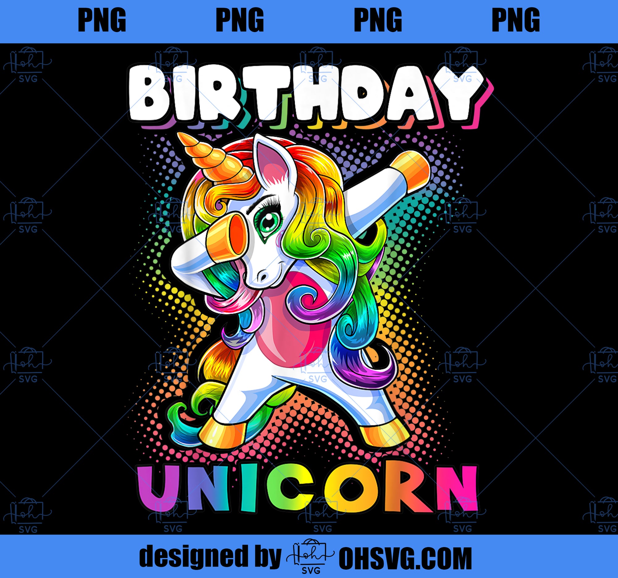 Birthday Unicorn Dabbing Unicorn Birthday Gift for Girls PNG, Magic Unicorn PNG, Unicorn PNG