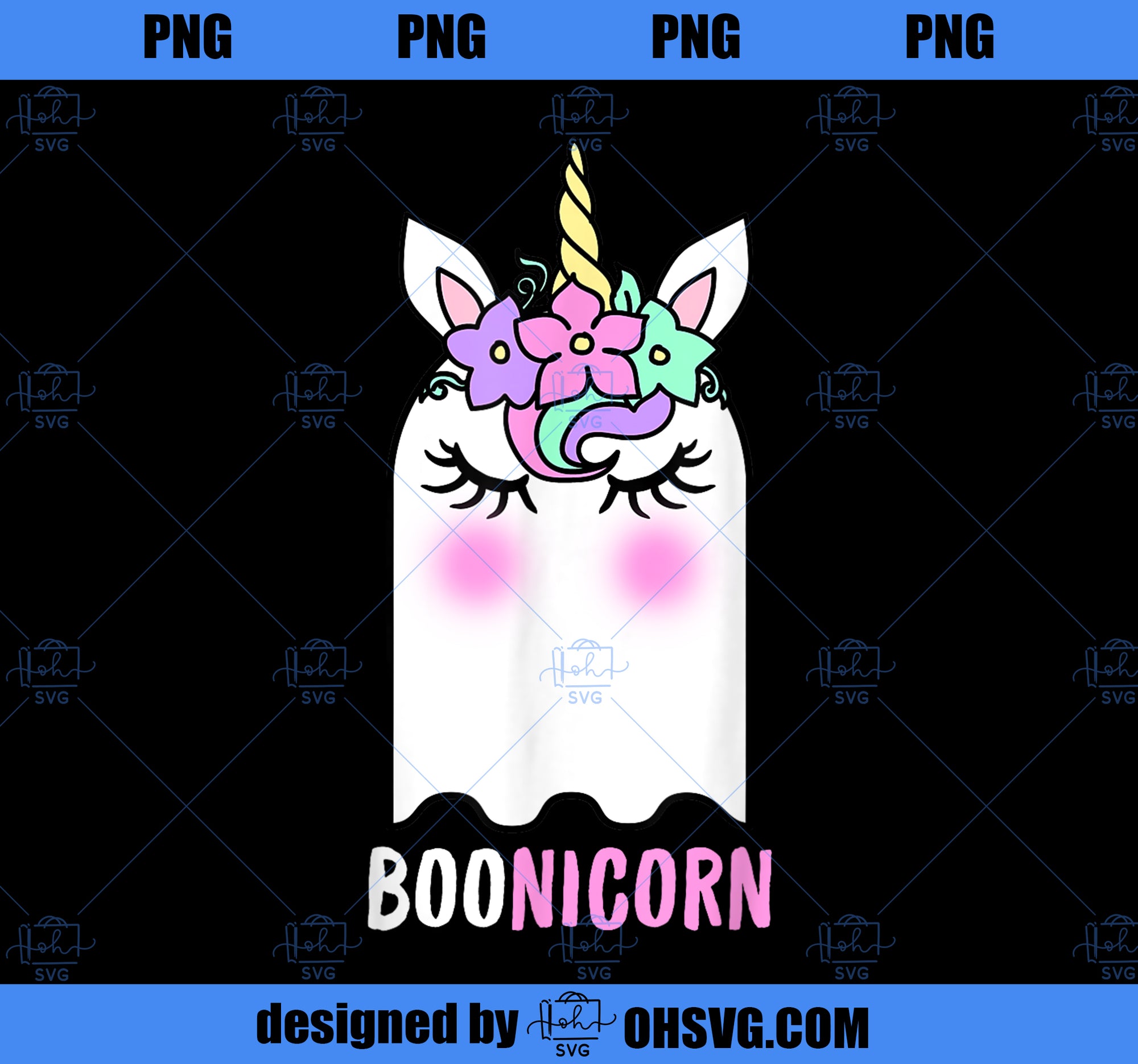 Boonicorn Unicorn Ghost, Unicorn Halloween Shirt for Girls PNG, Magic Unicorn PNG, Unicorn PNG