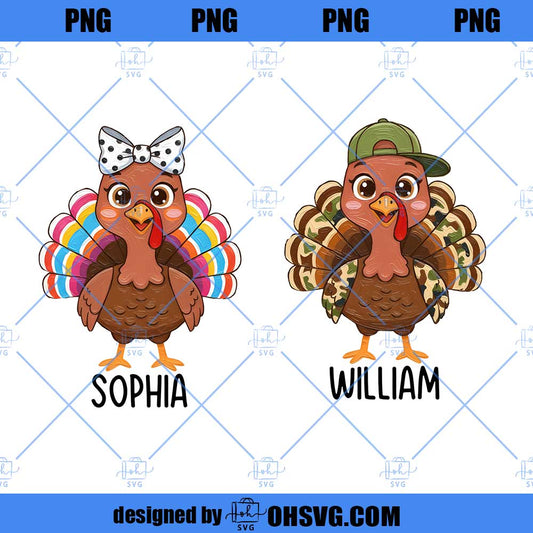 Boys-Girl Turkey Camo PNG Bundle Design,  Gobble Turkey Cap Boy Girl Kid Toddler Png, Gobble Thankful Sublimation Digital