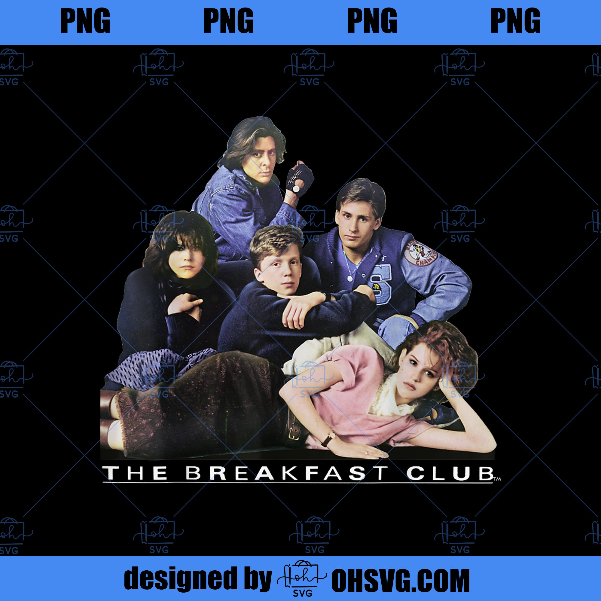 Breakfast Club Group Portrait Movie Logo PNG, Movies PNG, Breakfast Club PNG