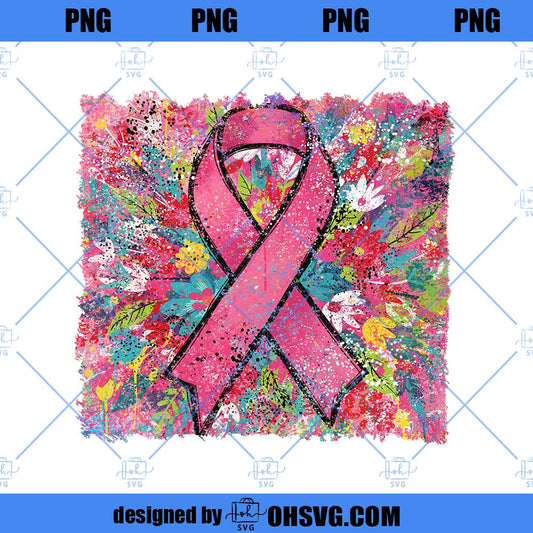 Breast Cancer Awareness Pink Bow Ribbon PNG Sublimation Design, October Hope Fight Cure PNG