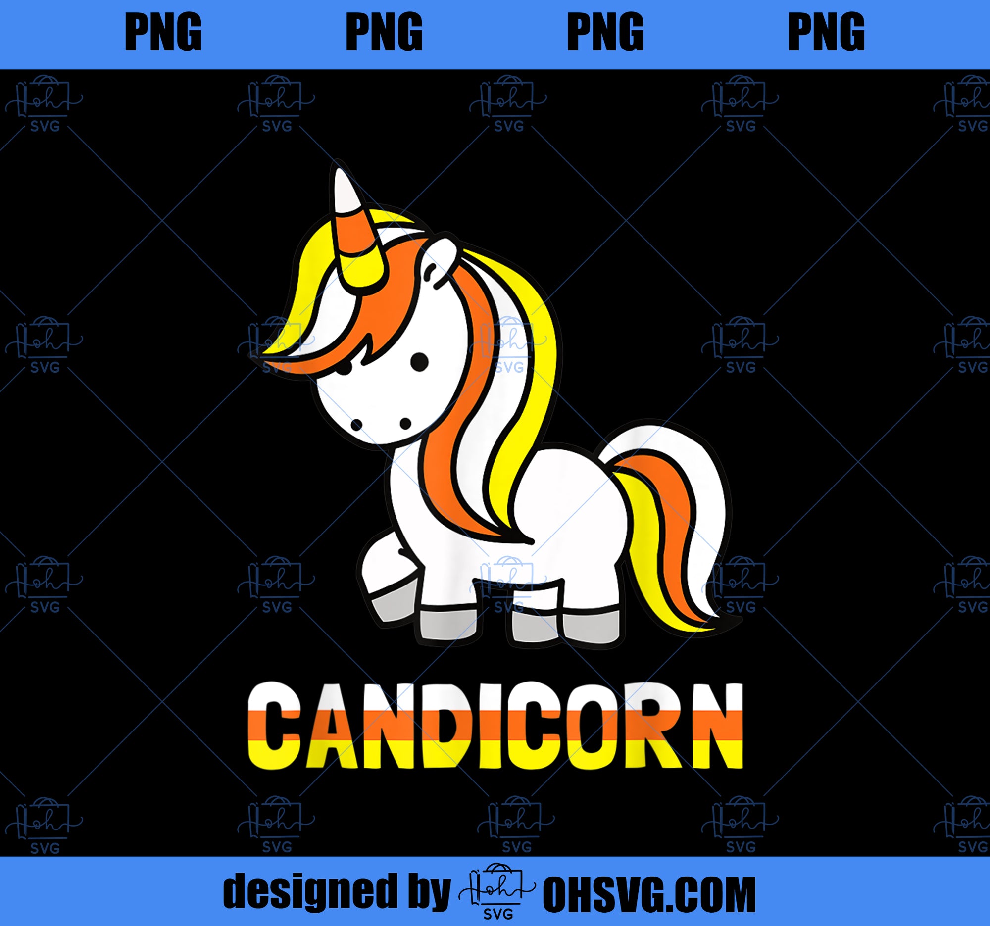 Candicorn Fun Halloween Unicorn PNG, Magic Unicorn PNG, Unicorn PNG