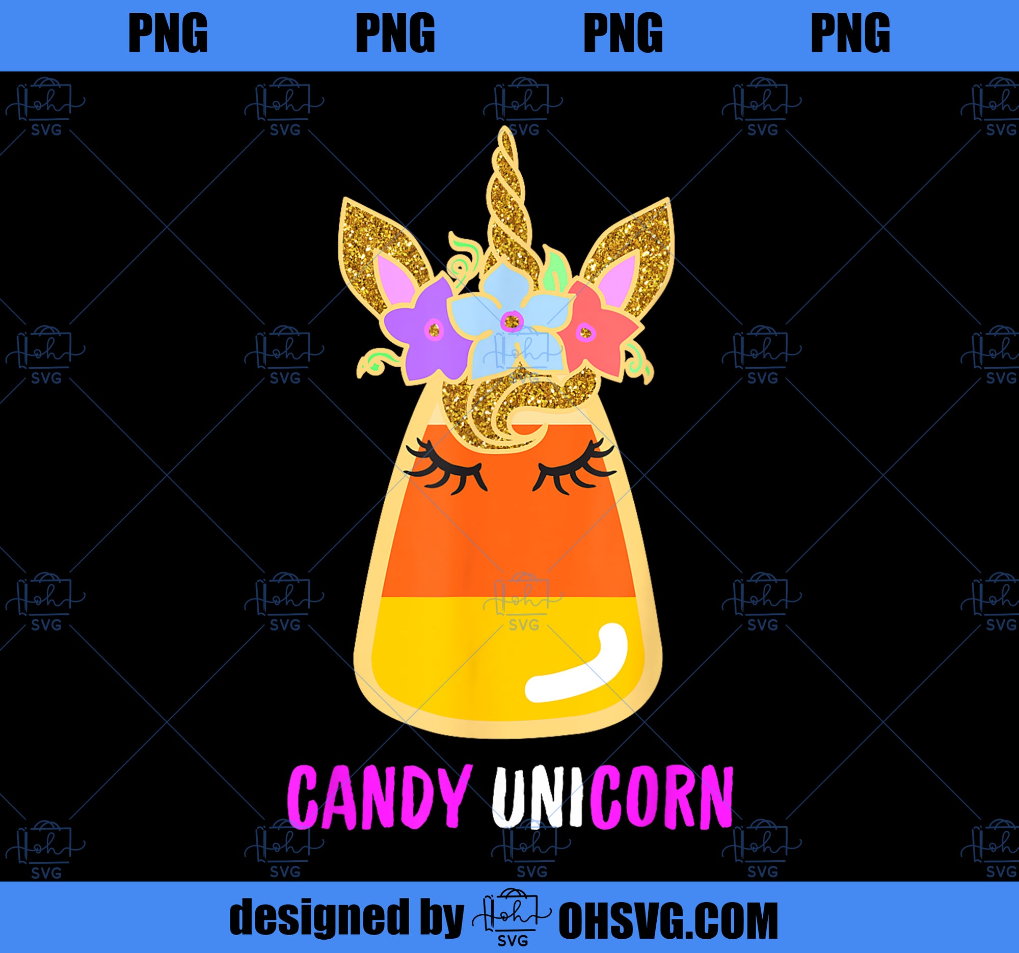 Candy Corn Unicorn Shirt, Halloween Unicorn for Girls PNG, Magic Unicorn PNG, Unicorn PNG