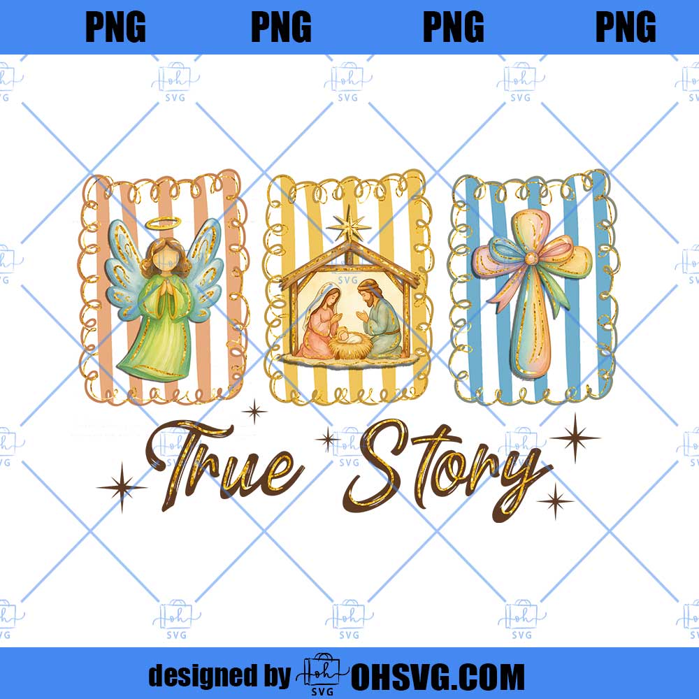 Christian Nativity Scene PNG, Faith Christmas Sublimation Design Digital Download