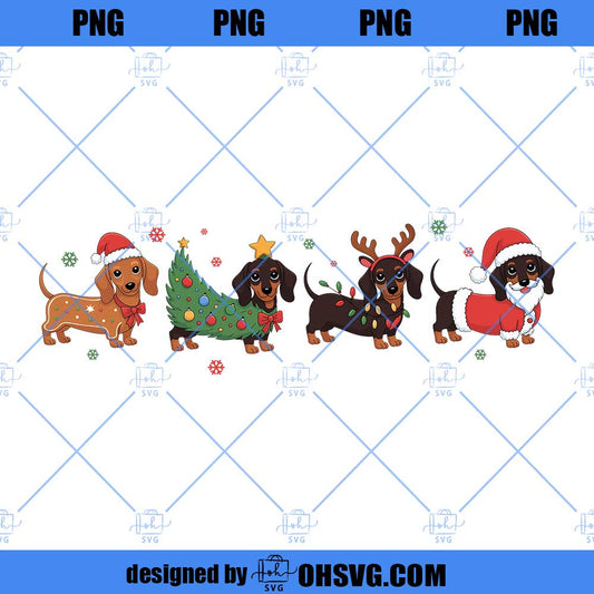 Christmas Dachshund PNG-Holiday Dog Design (Digital Download)