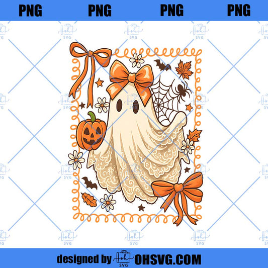 Coquette Lace Halloween Ghost Png