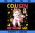 Cousin of the Birthday Girl Flossing Unicorn Cousin Gifts PNG, Magic Unicorn PNG, Unicorn PNG