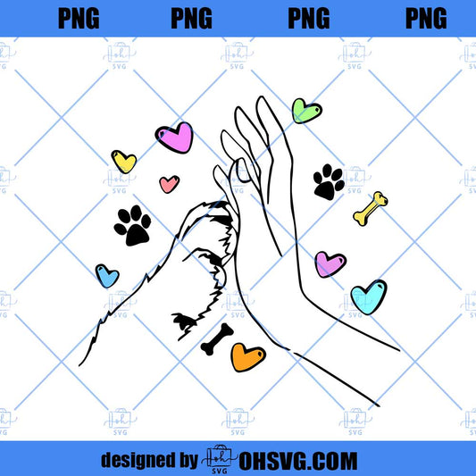 Custom Name Dog Dad Dog Mom Png, Dog Lover Png, Dog Dad Mom Hold Hand Png, Love Pet Png, Pink Love Puppy Animal Lover Png,Gift For Dog Lover
