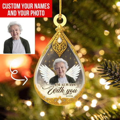 Custom Photo Acrylic Ornament - Personalized Christmas Memorial Sympathy Gifts For Loss Of Mom, Dad - Memories Keep You Close
