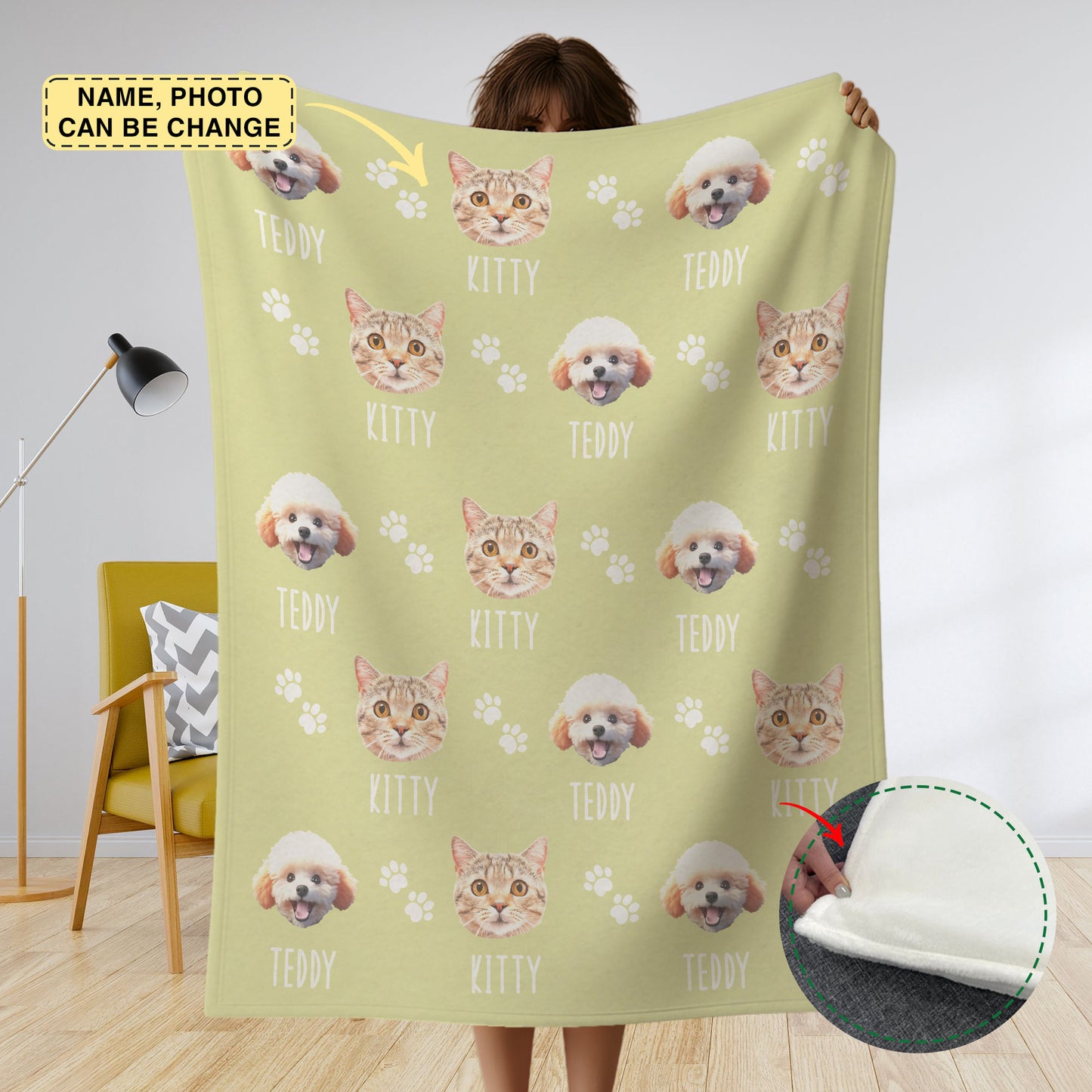 Custom Pet Blanket Using Pet Photo + Name Custom Dog Blanket Personalized Dog Blankets Cat Picture Blanket Pet Photo Blanket Dog Dad Gift