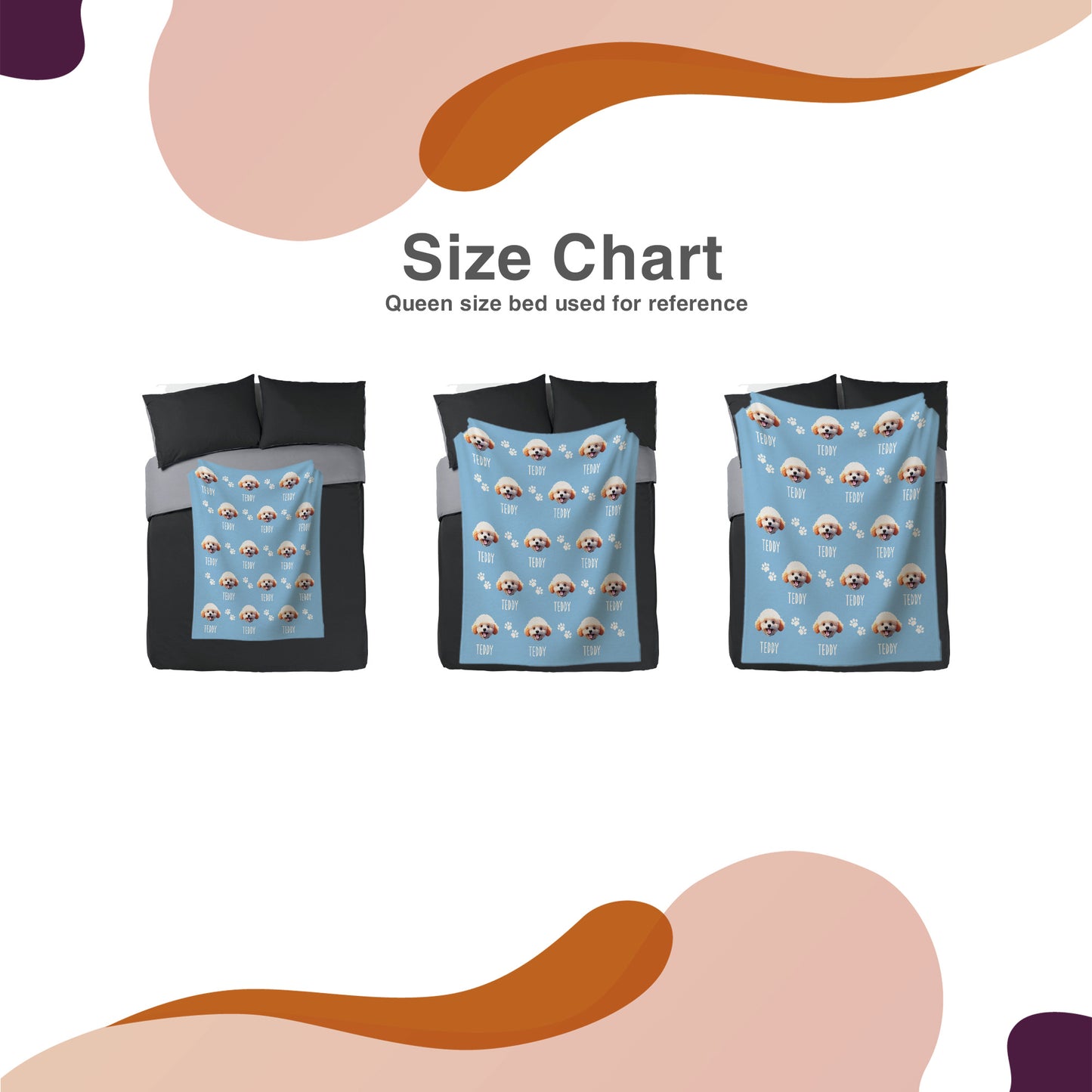 Custom Pet Blanket Using Pet Photo + Name Custom Dog Blanket Personalized Dog Blankets Cat Picture Blanket Pet Photo Blanket Dog Dad Gift