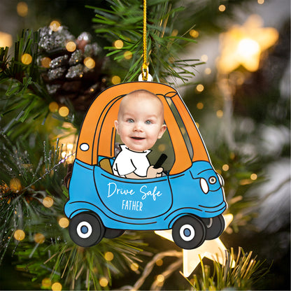 Custom Car Photo Ornament, Drive Safe Daddy Car Hanger, Drive Safe Daddy, Car Decor, Gift for Dad, Drive Safe, Car Ornament, Daddy Gifts