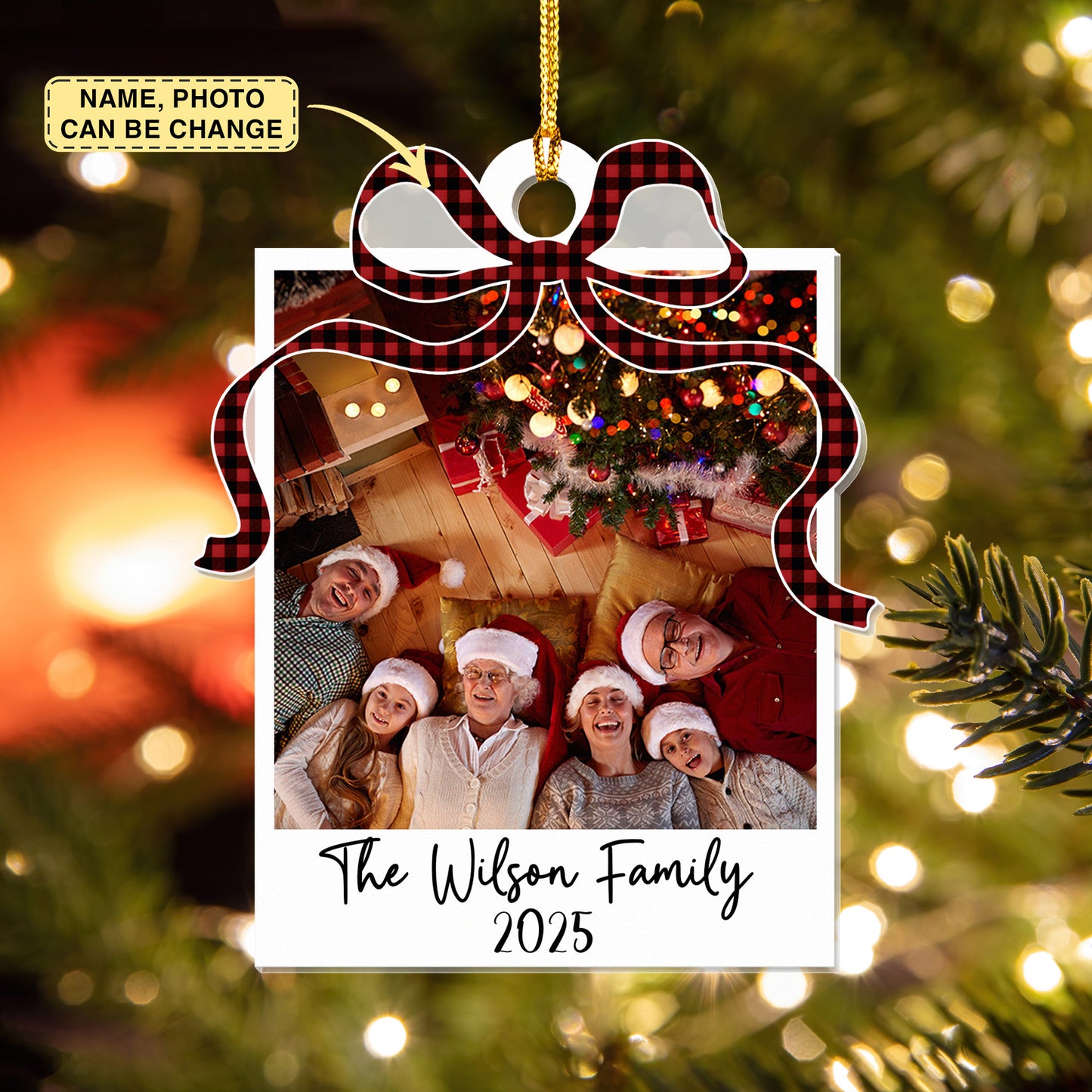 Custom Family Photo Ornament 2025, Family Christmas Ornaments, Personalized Family Photo Keepsake, Big Family Ornament, Picture Ornament