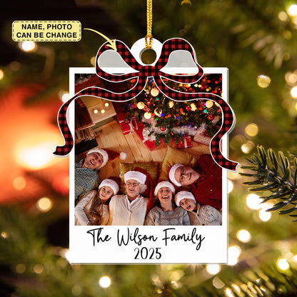 Custom Family Photo Ornament 2025, Family Christmas Ornaments, Personalized Family Photo Keepsake, Big Family Ornament, Picture Ornament