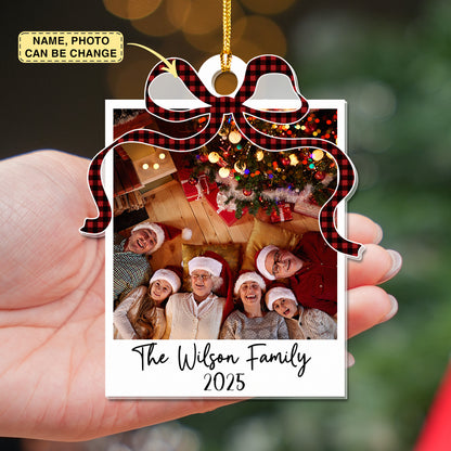 Custom Family Photo Ornament 2025, Family Christmas Ornaments, Personalized Family Photo Keepsake, Big Family Ornament, Picture Ornament