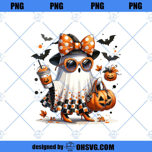 Cute Funny Ghost Pumpkin Halloween Png