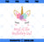 Cute Unicorn Aunt Shirt, Aunt of the Birthday Girl PNG, Unicorn Cousin PNG, Magic Unicorn PNG, Unicorn PNG