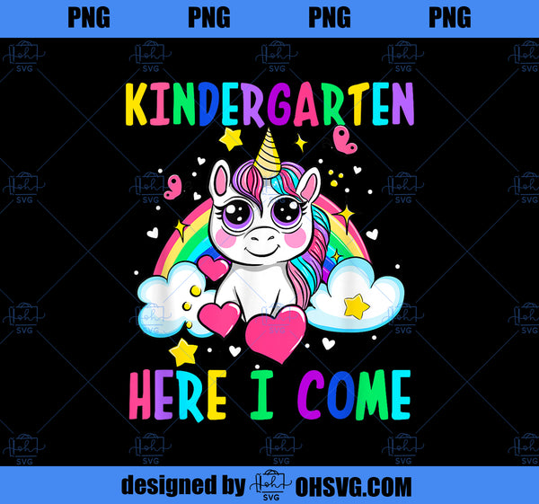 Cute Unicorn Kindergarten Here I Come School Kindergarten PNG, Unicorn ...