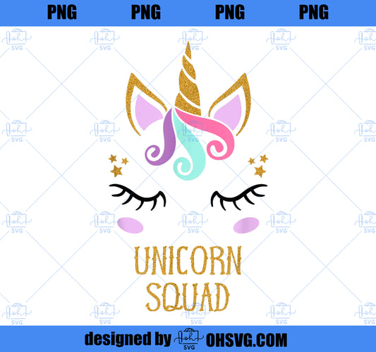 Cute Unicorn Squad , Birthday Gift, Baby Shower Party PNG, Unicorn Cousin PNG, Magic Unicorn PNG, Unicorn PNG