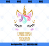 Cute Unicorn Squad , Birthday Gift, Baby Shower Party PNG, Unicorn Cousin PNG, Magic Unicorn PNG, Unicorn PNG