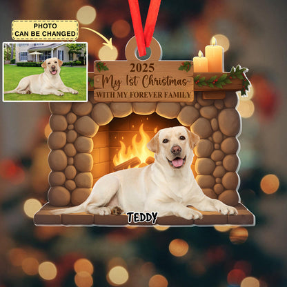 Custom Pet First Christmas Ornament - Dog Picture Ornament - Dog's 1st Christmas Keepsake - Pet Photo Print Ornament 2025