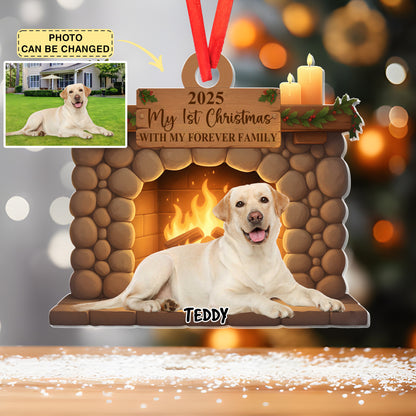 Custom Pet First Christmas Ornament - Dog Picture Ornament - Dog's 1st Christmas Keepsake - Pet Photo Print Ornament 2025