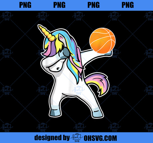 Dabbing Unicorn Basketball Shirt Funny Girl Unicorn Tee PNG, Magic Unicorn PNG, Unicorn PNG