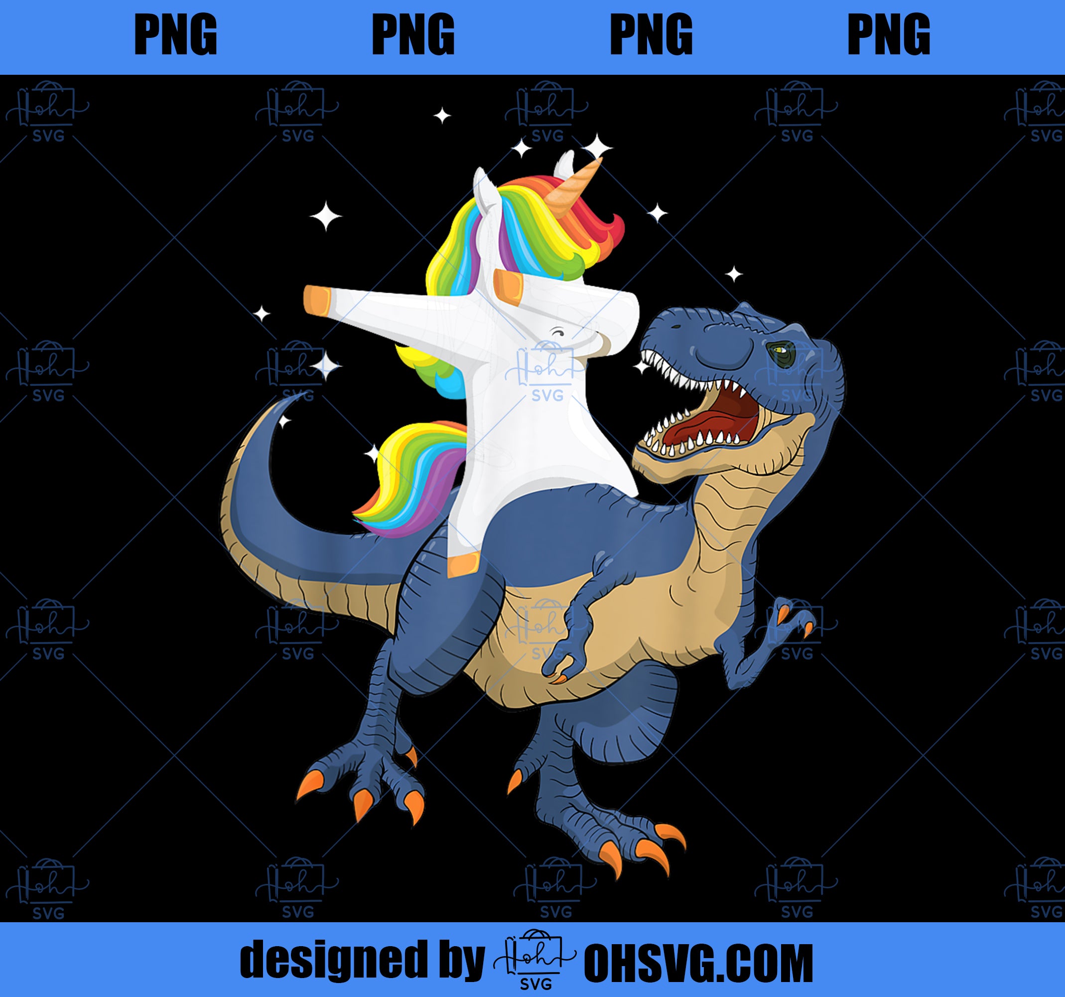 Dabbing Unicorn Riding T rex Dinosaur Kids Girls Boys Gift PNG, Magic ...