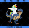 Dabbing Unicorn Riding T rex Dinosaur Kids Girls Boys Gift PNG, Magic Unicorn PNG, Unicorn PNG