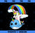 Dabbing Unicorn With Narwhal and Rainbow Cute PNG, Magic Unicorn PNG, Unicorn PNG