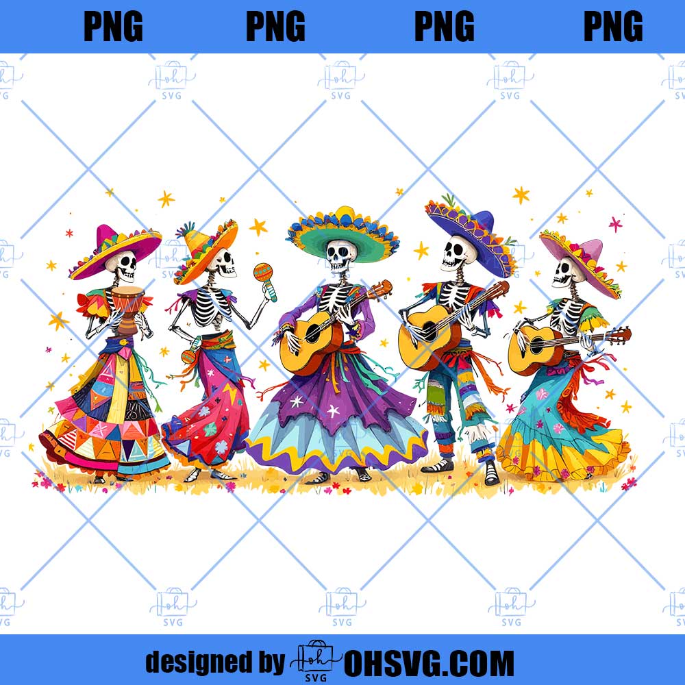 Day Of The Dead Halloween Png, Dia De Los Muertos Png, Skeleton Dancin ...