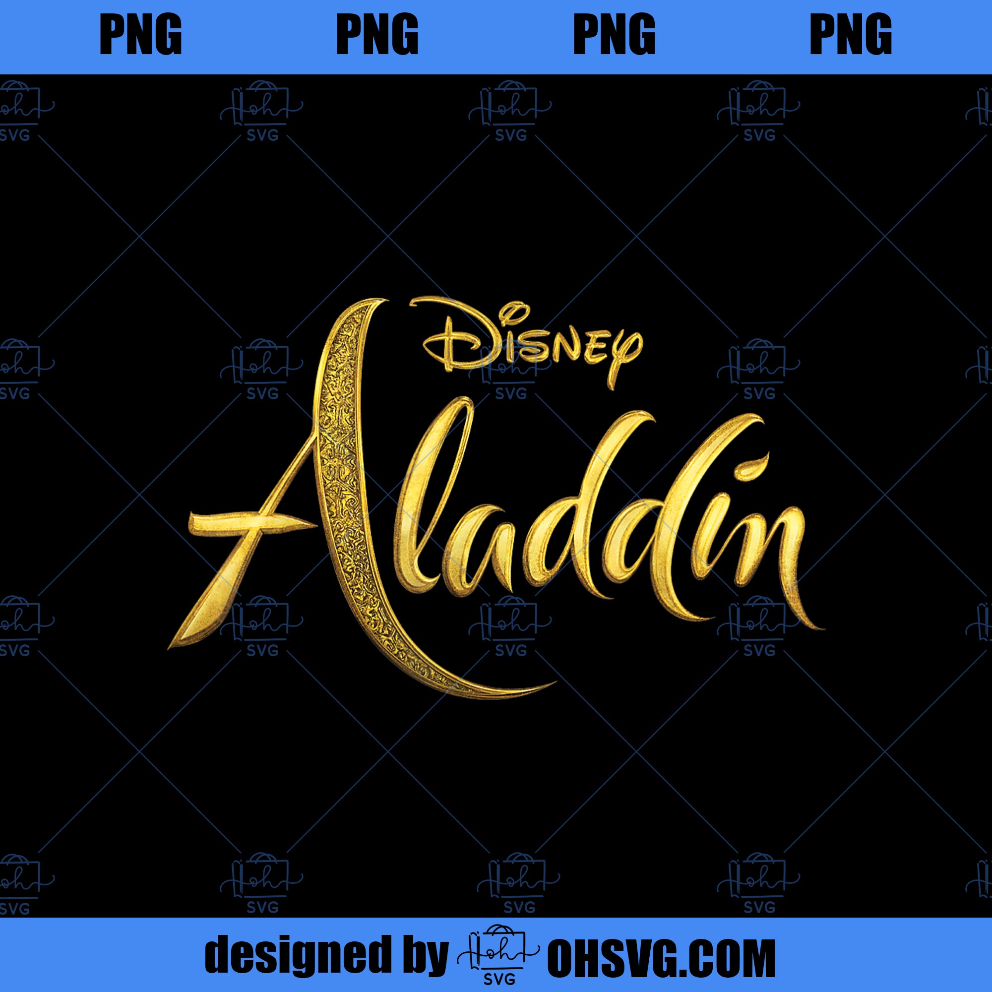 Disney Aladdin Live Action Gold Text Movie Logo PNG, Movies PNG, Disne ...