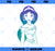 Disney Aladdin Princess Jasmine Gradient Sketch T-Shirt PNG, Disney PNG, Princess PNG