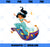 Disney Aladdin Princess Jasmine Magic Carpet Pose Long Sleeve PNG, Disney PNG, Princess PNG