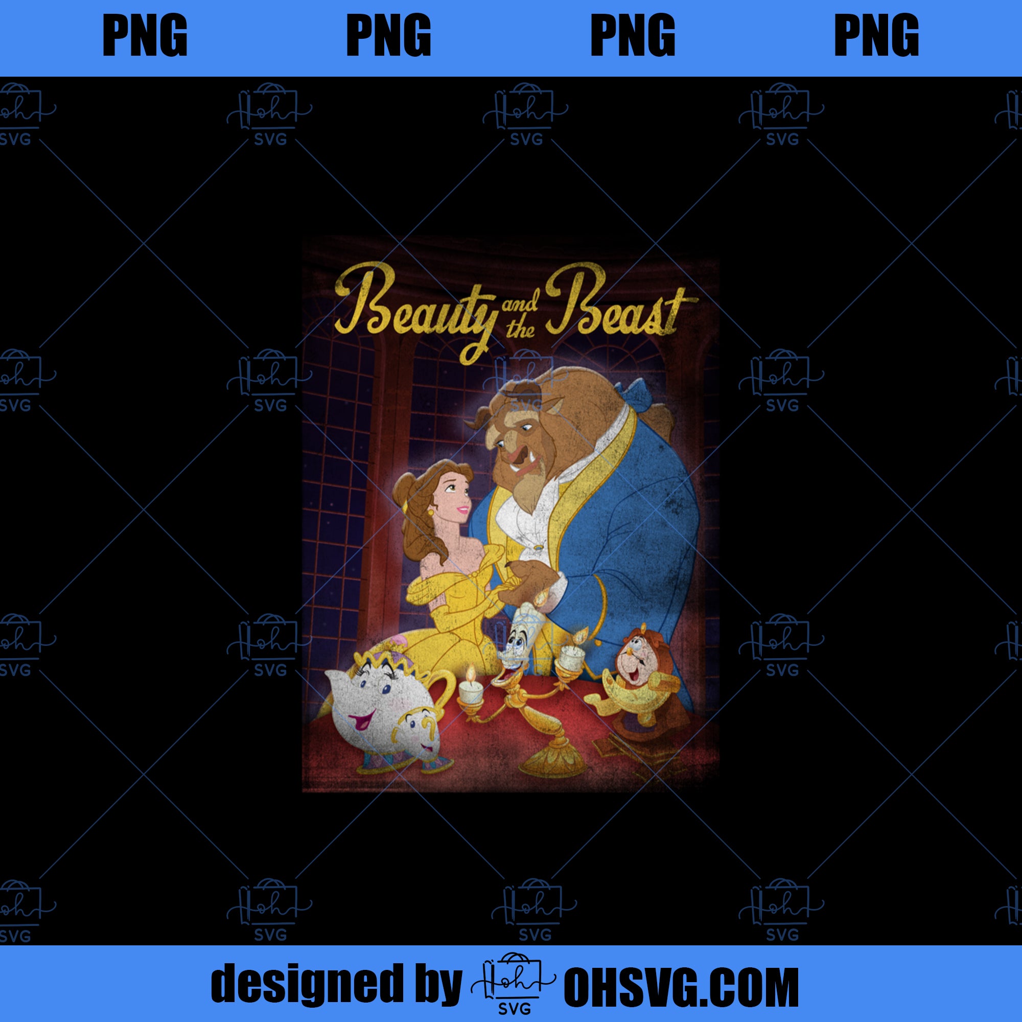 Disney Beauty And The Beast Movie Poster Graphic  PNG, Movies PNG, Disney Beauty PNG