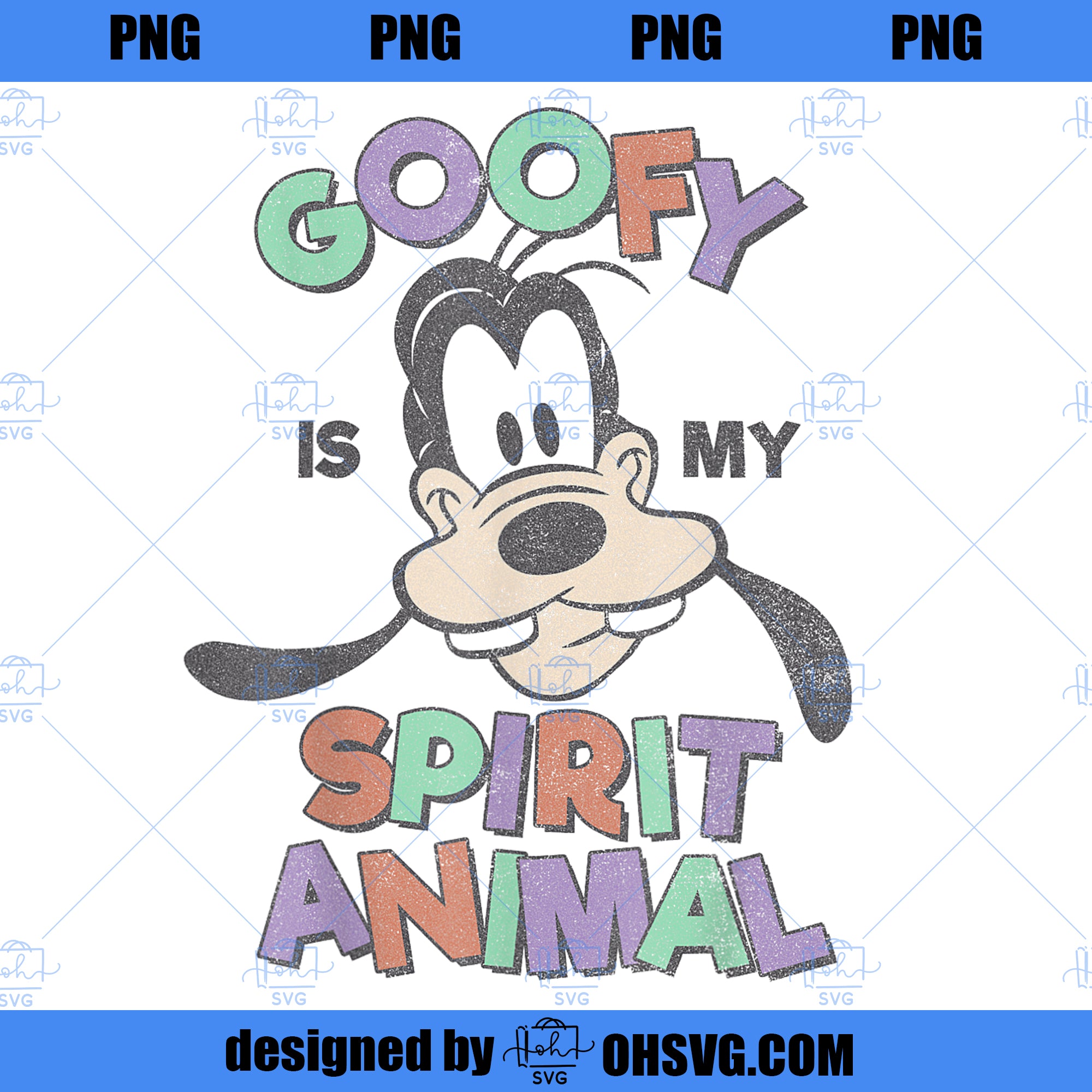 Disney Mickey And Friends Goofy Is My Spirit Animal PNG, Disney PNG, Mickey Goofy PNG