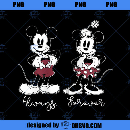 Disney Mickey And Friends Mickey And Minnie Always Forever PNG, Disney PNG, Mickey Friends PNG
