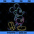 Disney Mickey And Friends Mickey Mouse Neon Line Portrait PNG, Disney PNG, Mickey Friends PNG