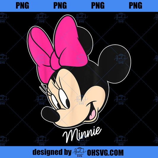 Disney Mickey And Friends Minnie Mouse Big Face , Black, Small PNG, Disney PNG, Mickey Friends PNG