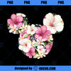 Disney Mickey And Friends Tropical Floral Print Silhouette PNG, Disney PNG, Mickey Friends PNG