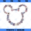 Disney Mickey Friends Mickey Floral Outline PNG, Disney PNG, Mickey Friends PNG